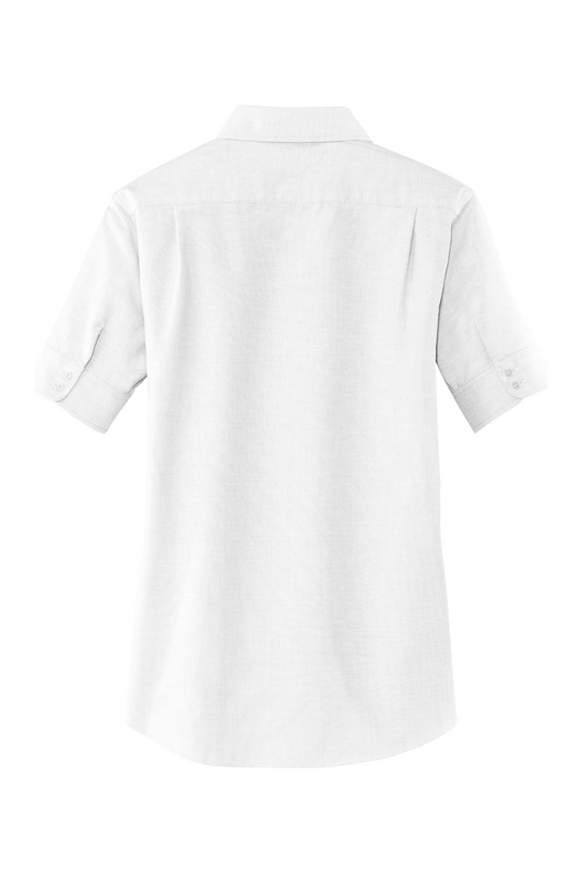 Port Authority Ladies Short Sleeve SuperPro Oxford Shirt
