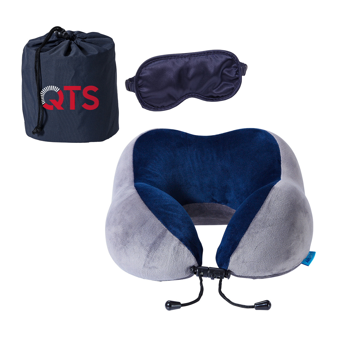 AeroLOFT® Business First Travel Pillow with Sleep Mask