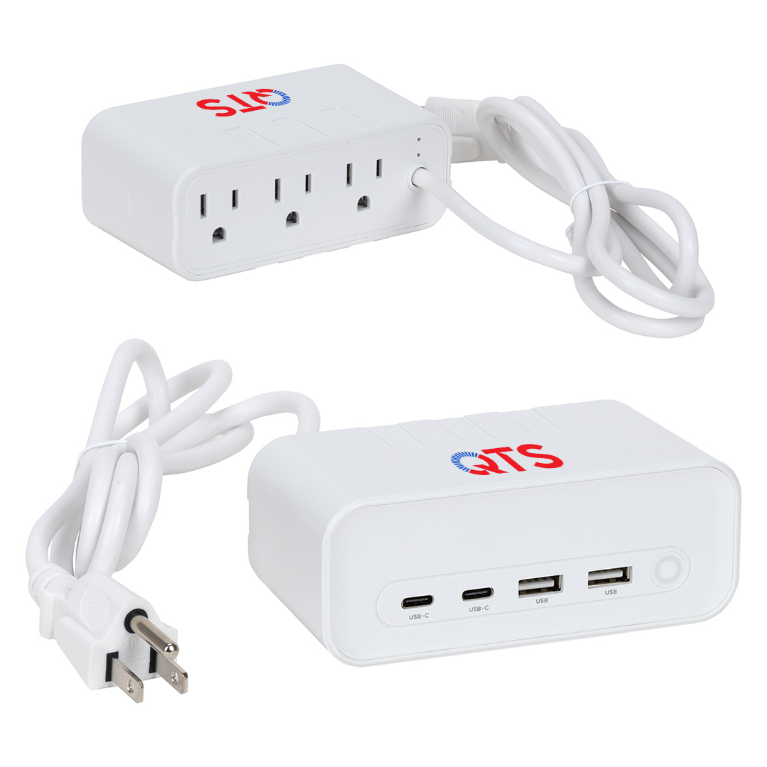 Relay 5 Ft. Charging Station with Type-C, USB & AC Outlets