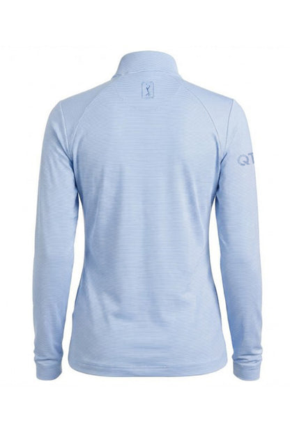 PGA Tour Lightweight Feeder Stripe Women's Golf Quarter Zip