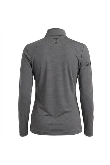 PGA Tour Lightweight Feeder Stripe Women's Golf Quarter Zip