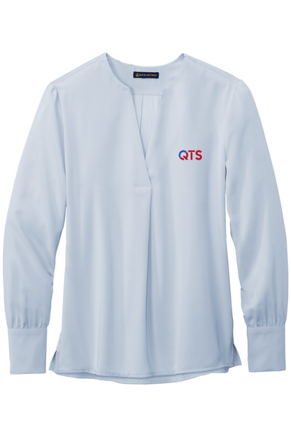 Brooks Brothers Women's Open-Neck Satin Blouse