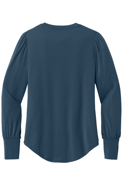 Mercer+Mettle Women's Stretch Jersey Long Sleeve Blouson Top