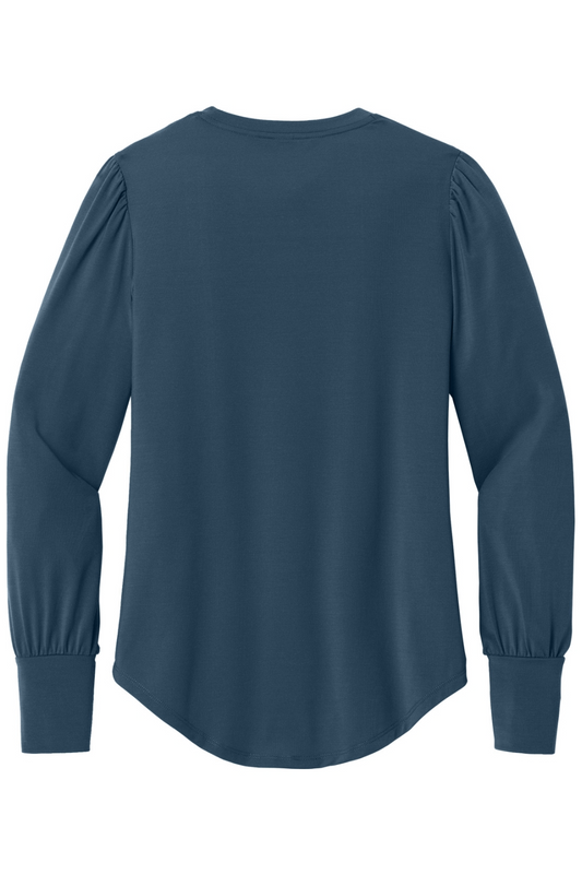 Mercer+Mettle Women's Stretch Jersey Long Sleeve Blouson Top
