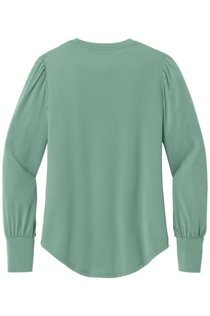 Mercer+Mettle Women's Stretch Jersey Long Sleeve Blouson Top
