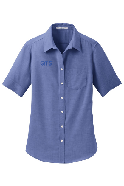 Port Authority Ladies Short Sleeve SuperPro Oxford Shirt