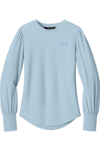 Mercer+Mettle Women's Stretch Jersey Long Sleeve Blouson Top