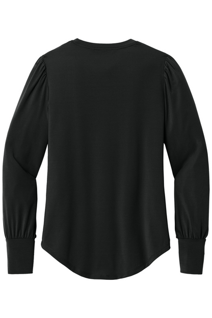 Mercer+Mettle Women's Stretch Jersey Long Sleeve Blouson Top