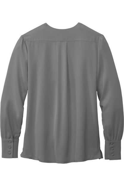 Brooks Brothers Women's Open-Neck Satin Blouse