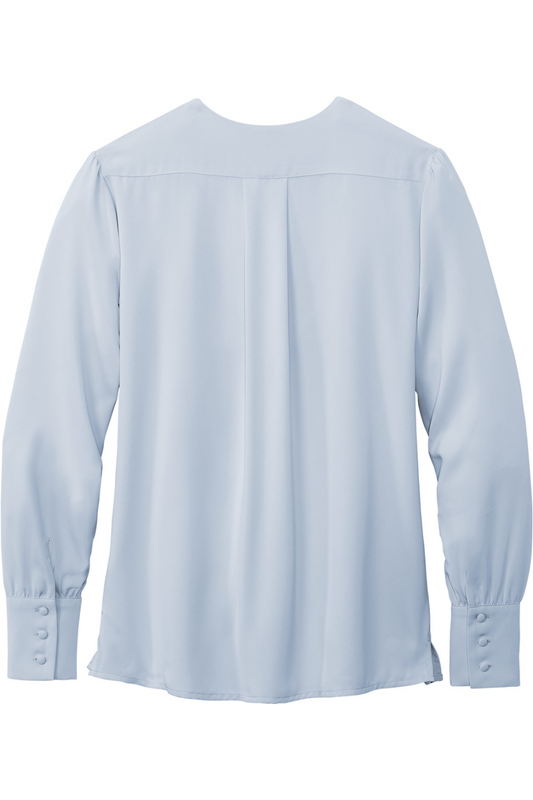 Brooks Brothers Women's Open-Neck Satin Blouse