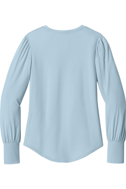 Mercer+Mettle Women's Stretch Jersey Long Sleeve Blouson Top