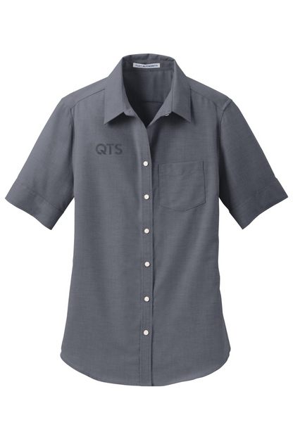 Port Authority Ladies Short Sleeve SuperPro Oxford Shirt
