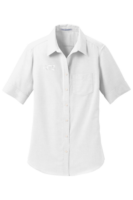Port Authority Ladies Short Sleeve SuperPro Oxford Shirt