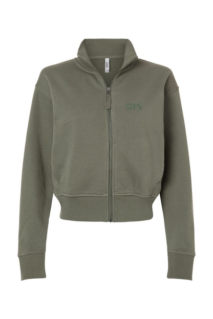 American Apparel Women's French Terry Crop Full-Zip Jacket