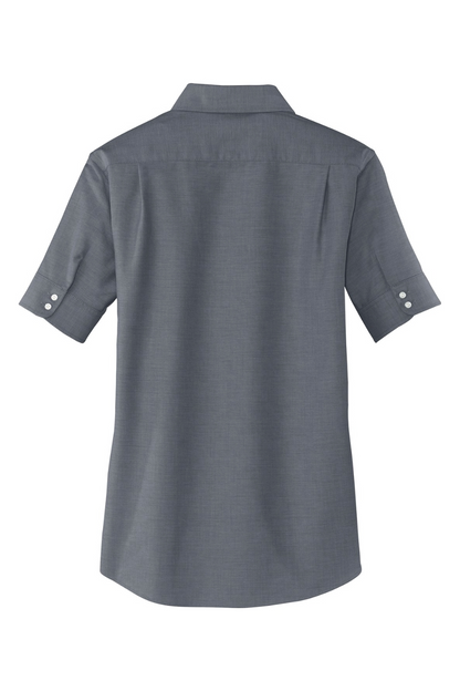 Port Authority Ladies Short Sleeve SuperPro Oxford Shirt