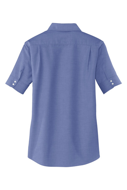 Port Authority Ladies Short Sleeve SuperPro Oxford Shirt