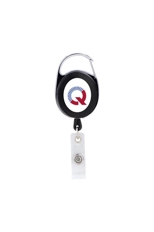 Oval Metal/Plastic Carabiner Retractable Badge Reel