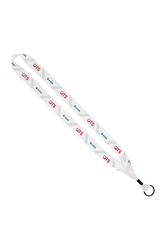3/4" Dye-Sublimated Lanyard with Metal Crimp & Metal Split-Ring