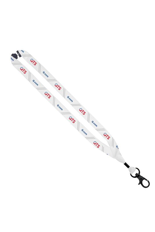 3/4" Dye-Sublimated Lanyard with Metal Crimp & Metal Split-Ring