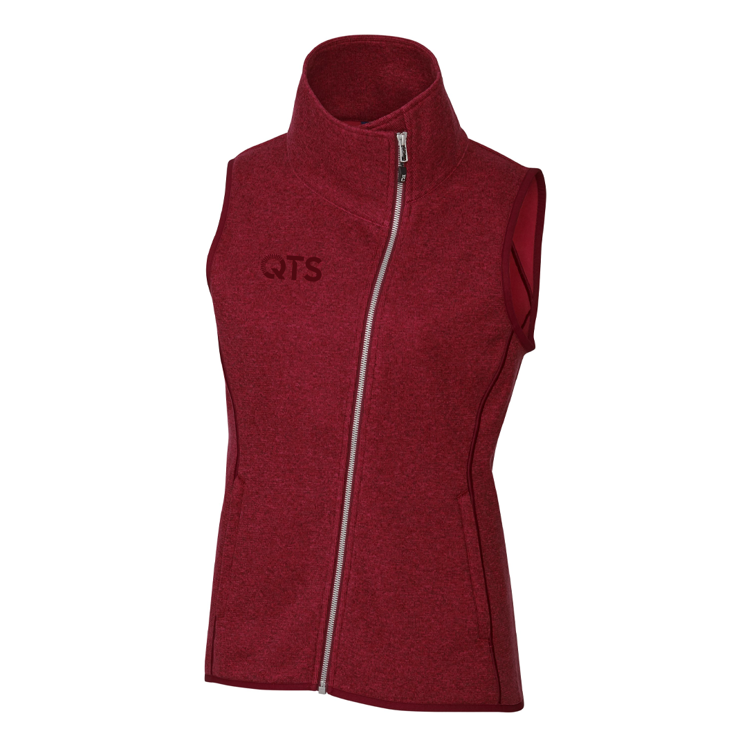 Cutter & Buck Mainsail Sweater Knit Womens Asymmetrical Vest