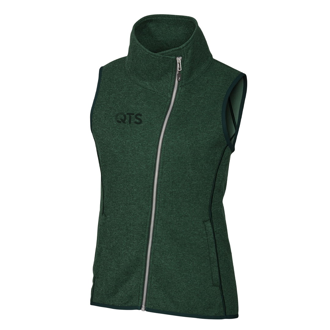 Cutter & Buck Mainsail Sweater Knit Womens Asymmetrical Vest