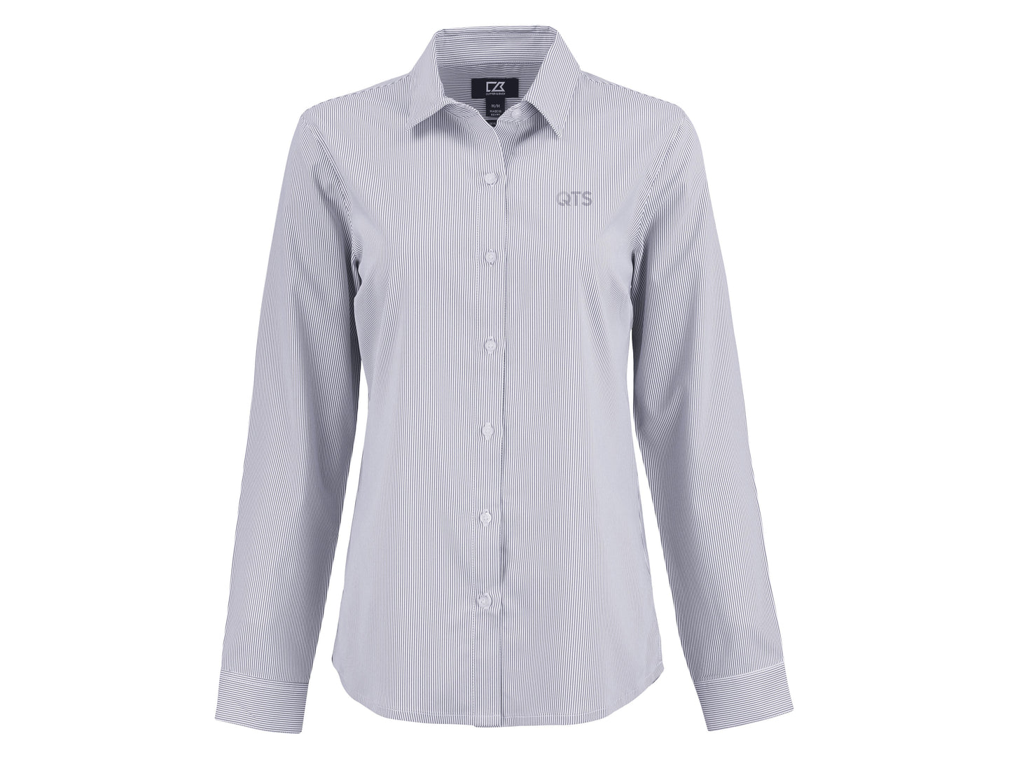 Cutter & Buck Skyline Recycled Pinstripe Women's Long Sleeve Dress Shirt