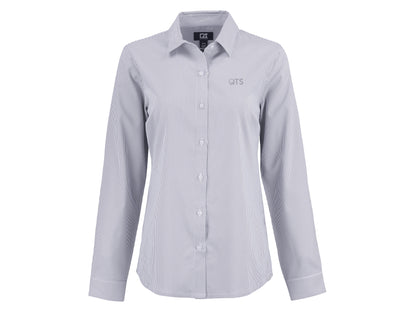 Cutter & Buck Skyline Recycled Pinstripe Women's Long Sleeve Dress Shirt