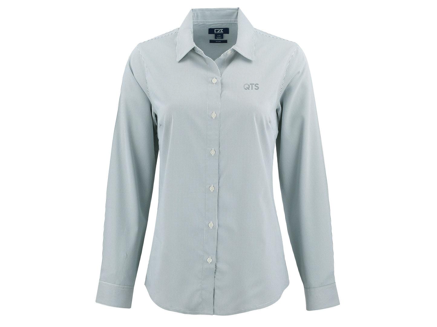 Cutter & Buck Skyline Recycled Pinstripe Women's Long Sleeve Dress Shirt