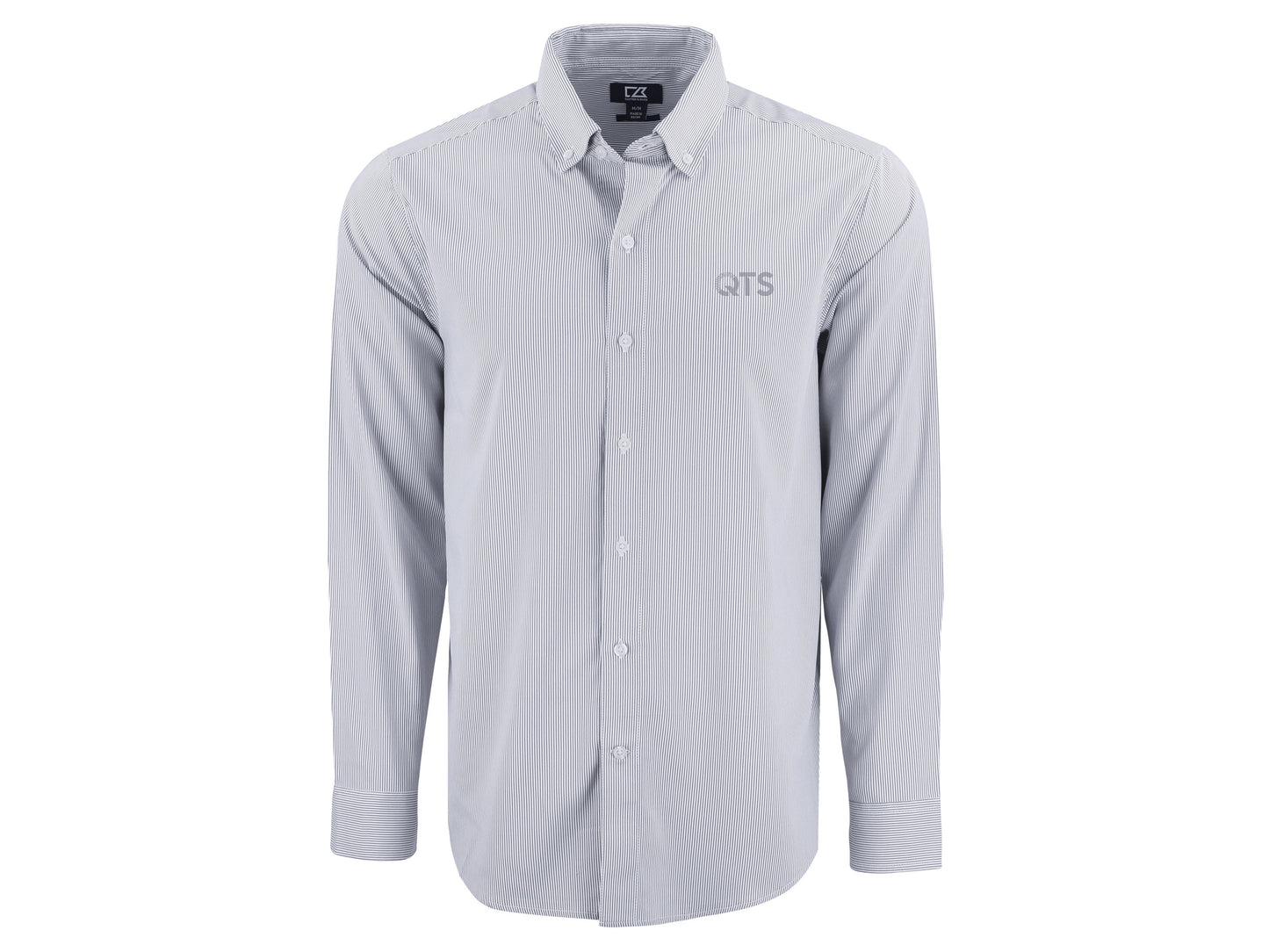 Cutter & Buck Skyline  Recycled Pinstripe Men's Long Sleeve Dress Shirt