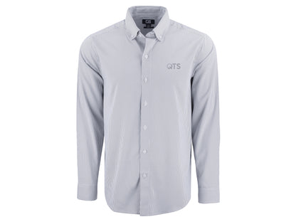 Cutter & Buck Skyline  Recycled Pinstripe Men's Long Sleeve Dress Shirt