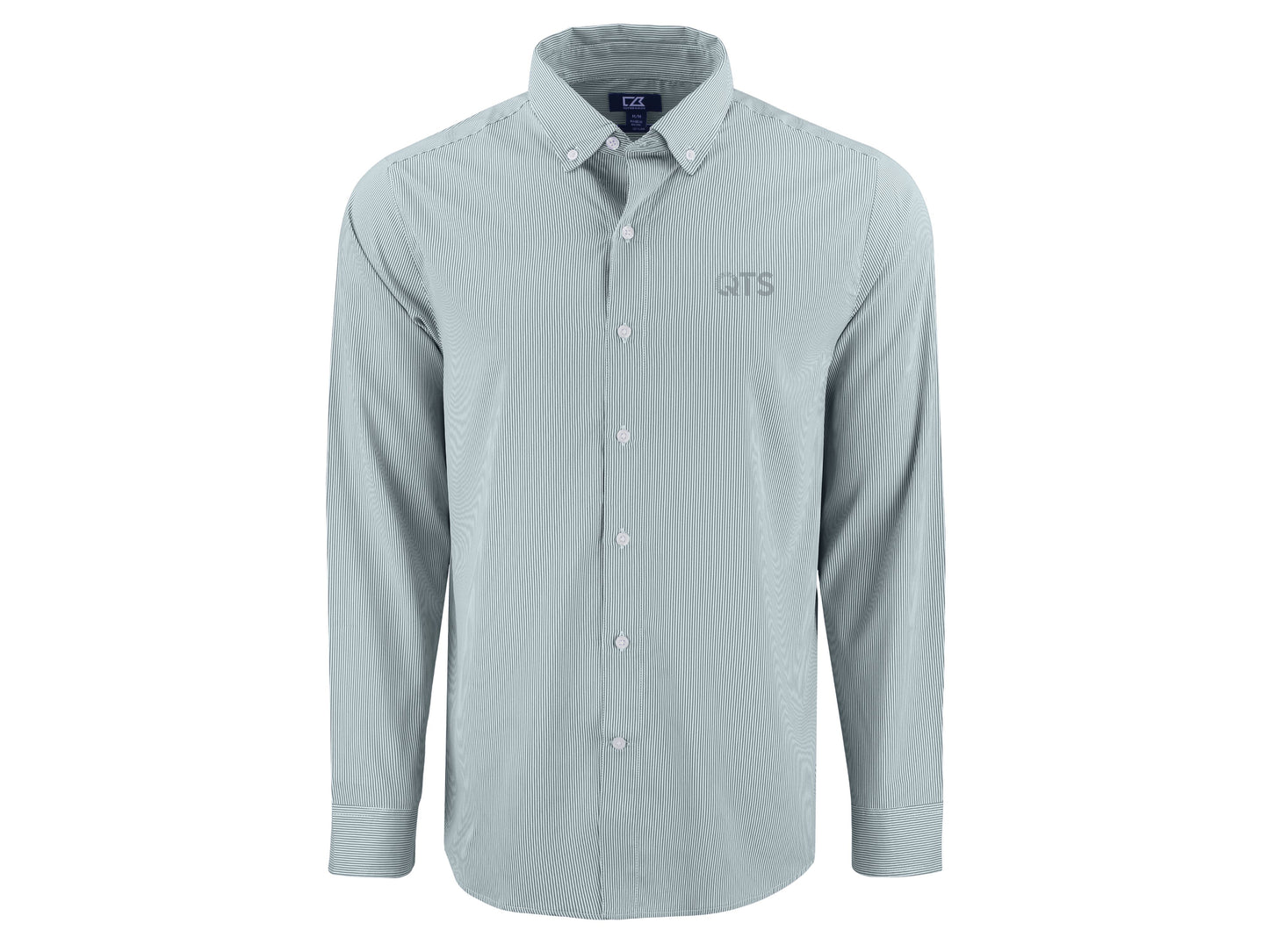 Cutter & Buck Skyline  Recycled Pinstripe Men's Long Sleeve Dress Shirt