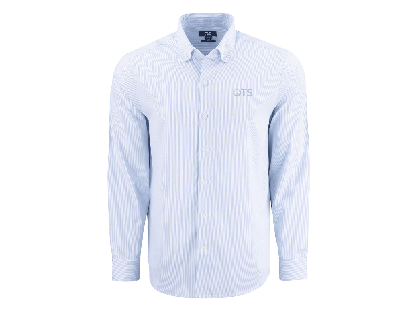 Cutter & Buck Skyline  Recycled Pinstripe Men's Long Sleeve Dress Shirt