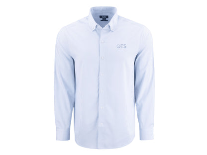 Cutter & Buck Skyline  Recycled Pinstripe Men's Long Sleeve Dress Shirt
