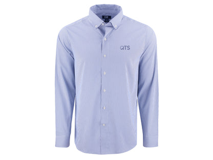 Cutter & Buck Skyline  Recycled Pinstripe Men's Long Sleeve Dress Shirt